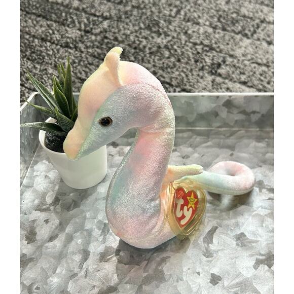 TY NEON The‎ Seahorse Beanie Baby (1999) With Tag, NEW (hh) - Picture 1 of 4